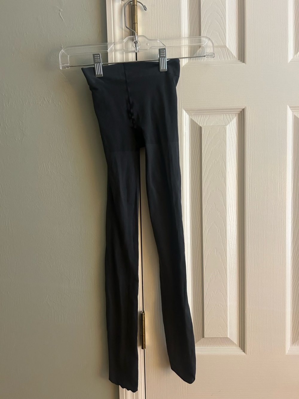 Gray High-Waist Full-Length Tights